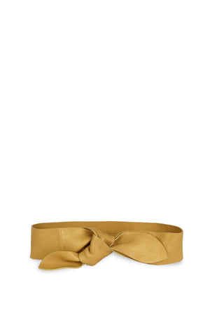 Jin 6, mustard leather knotted belt