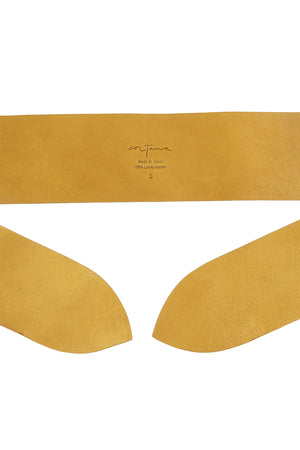 Jin 6, mustard leather knotted belt