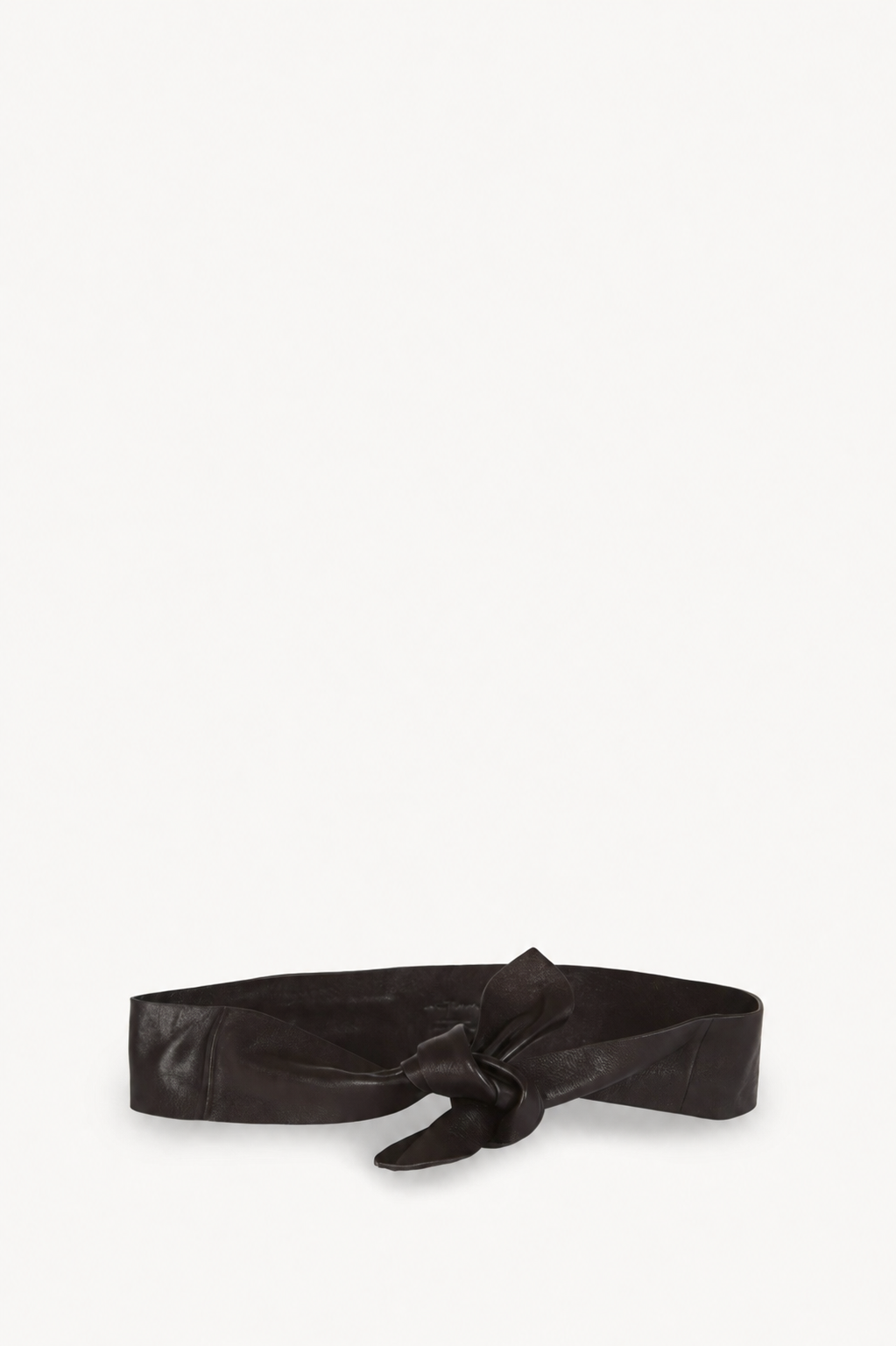 Jin 4, black leather knotted belt