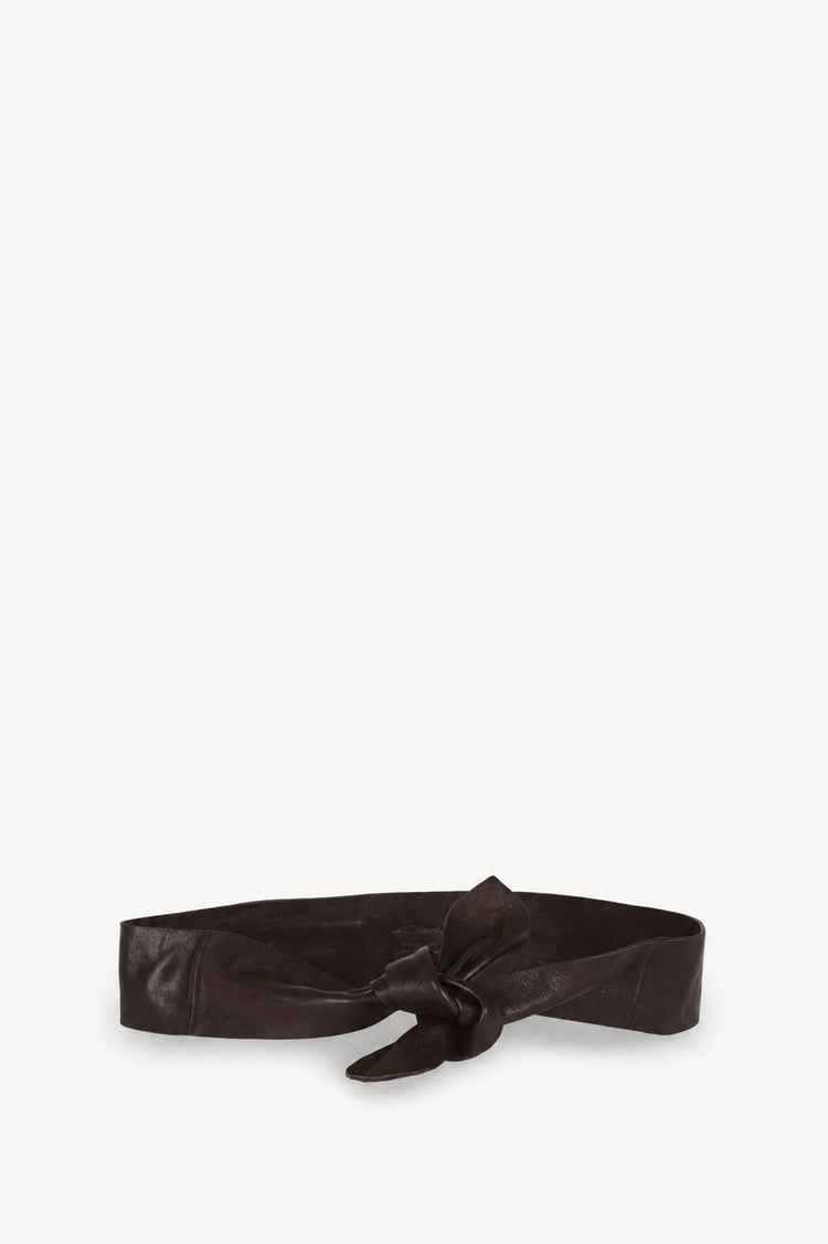 Jin 4, dark brown leather knotted belt