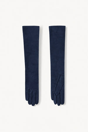 Jin, navy suede gloves