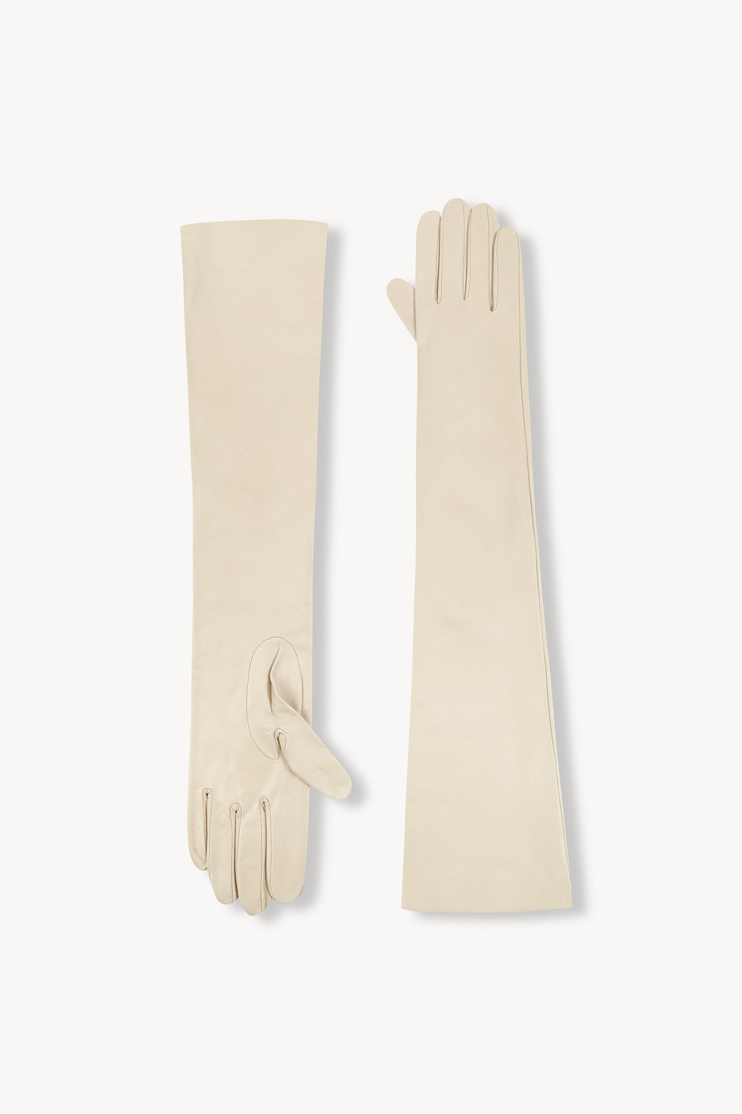 Jin, ivory leather gloves