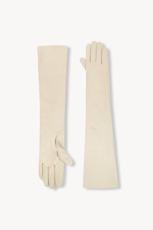 Jin, ivory leather gloves