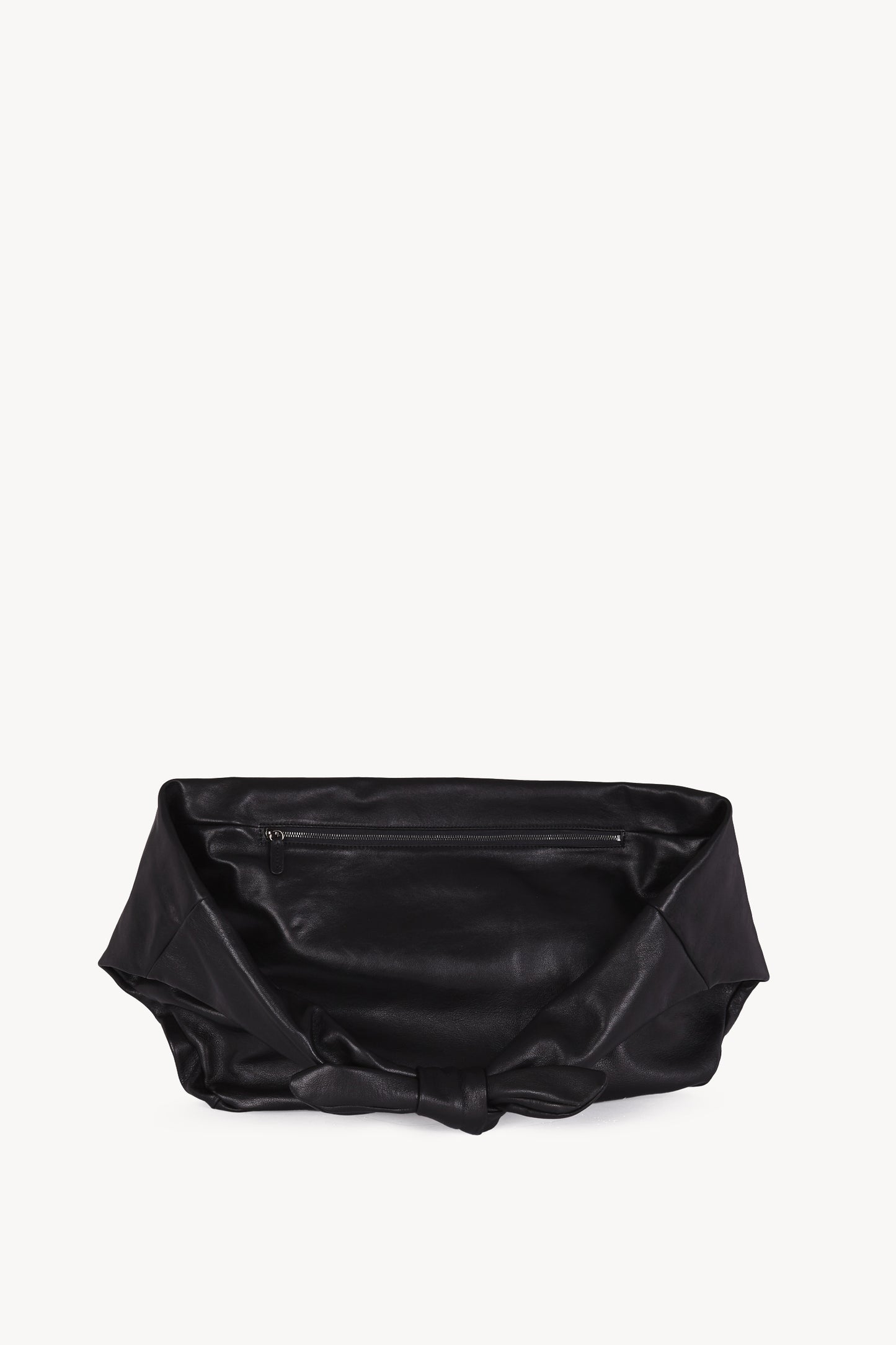 Jin L, black leather fanny pack