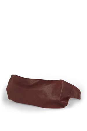 Jin L, large burgundy leather fanny pack