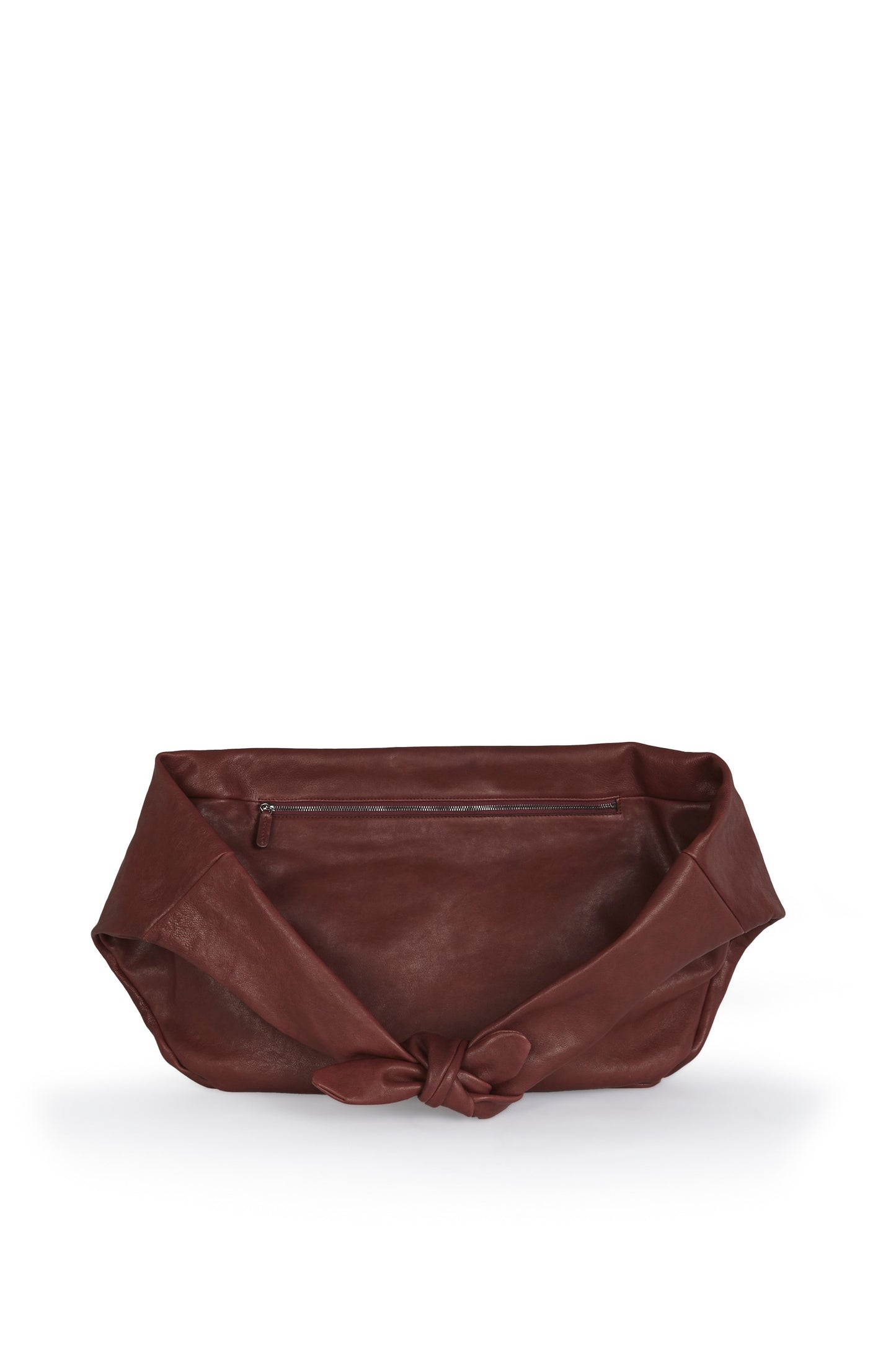 Jin L, large burgundy leather fanny pack