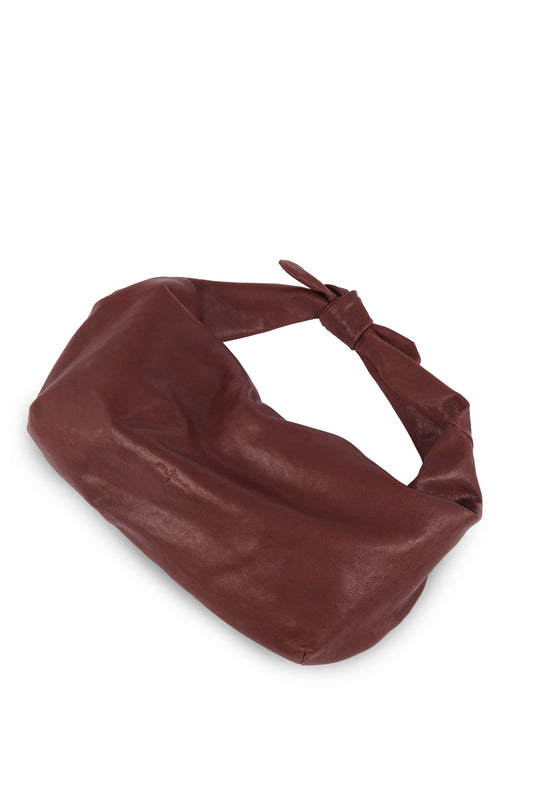 Jin L, large burgundy leather fanny pack