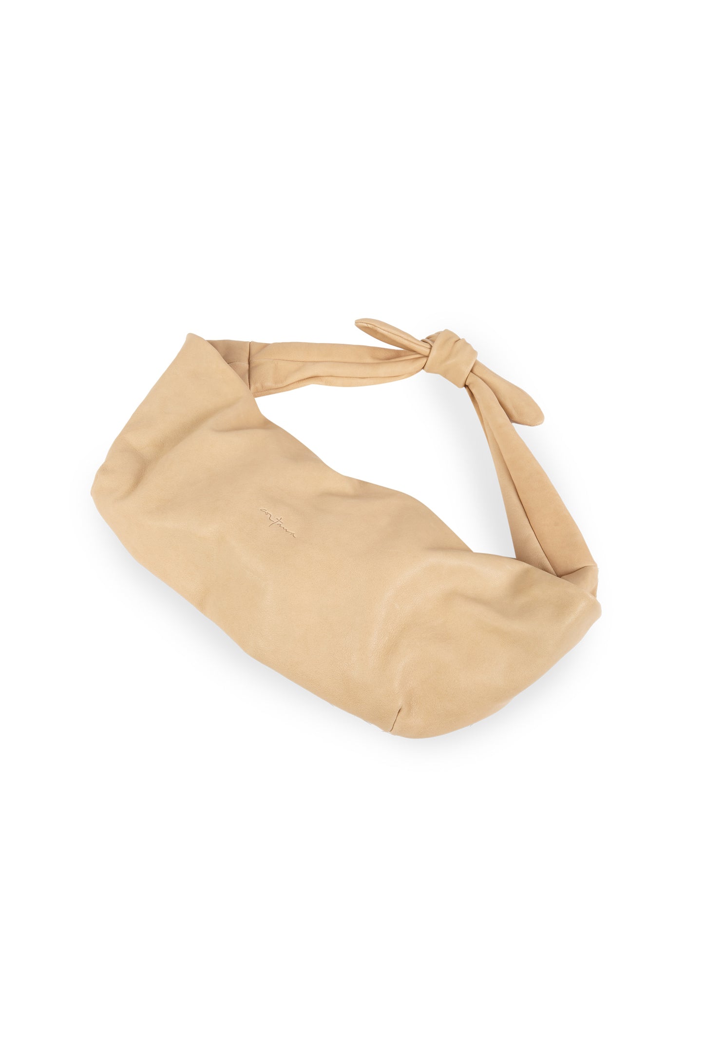 Jin S, beige leather fanny pack