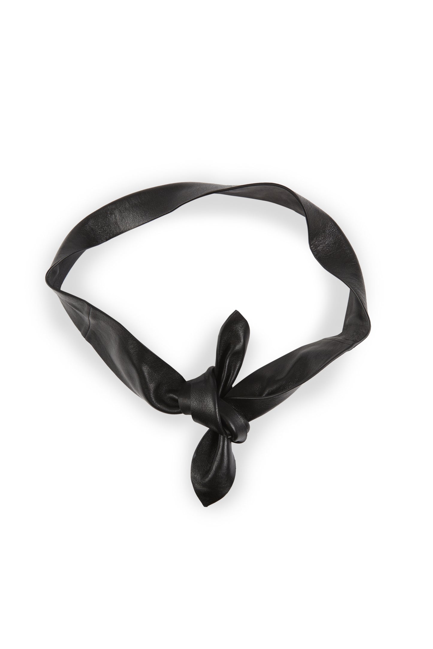 Jin, knotted belt in black leather