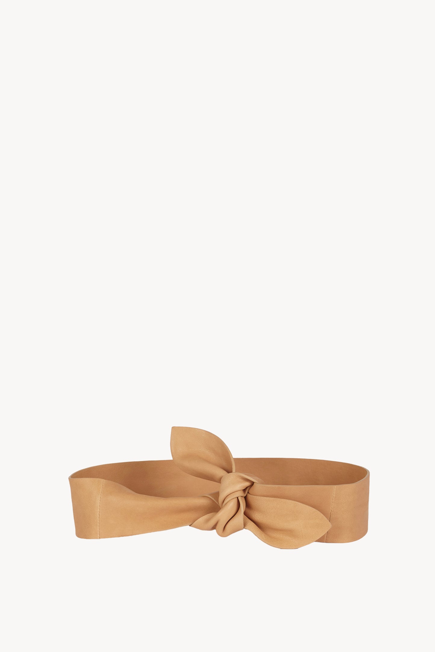 Jin 6, knotted belt in caramel leather