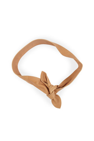 Jin, knotted belt in caramel leather