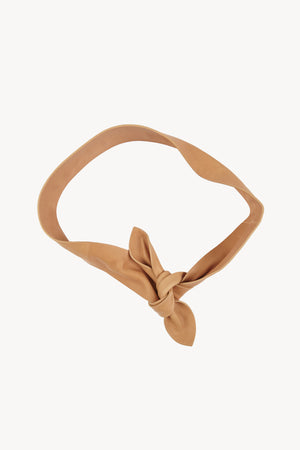 Jin 6, knotted belt in caramel leather