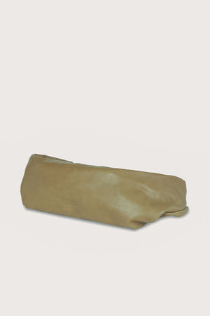 Jin L, olive green leather belt bag