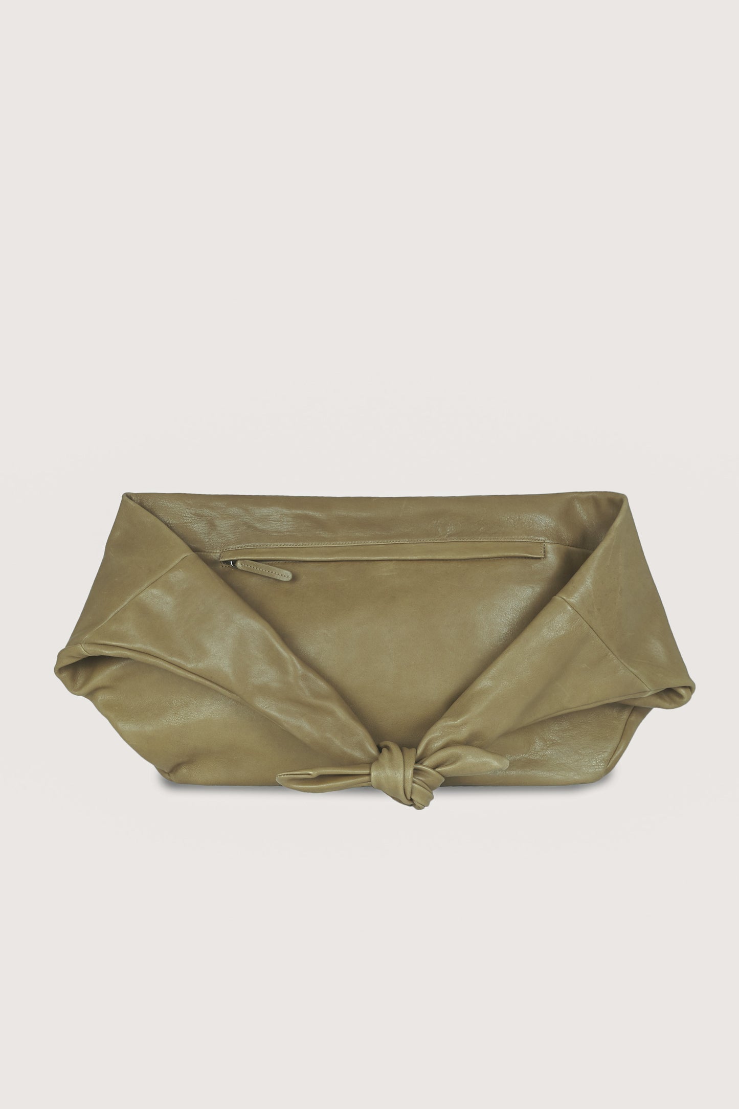 Jin L, olive green leather belt bag