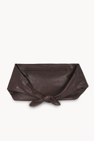 Jin L, dark brown leather belt bag