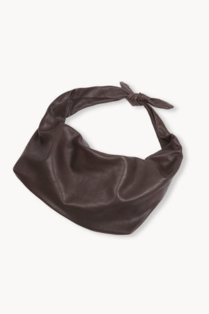 Jin L, dark brown leather belt bag