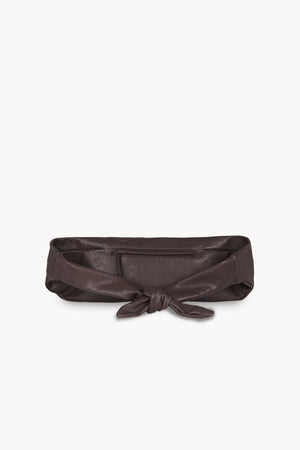 Jin S, riñonera de piel marron oscuro
