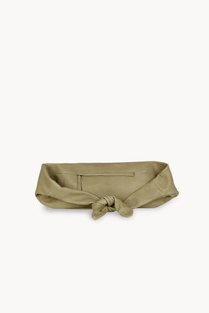 Jin S, olive green leather belt bag