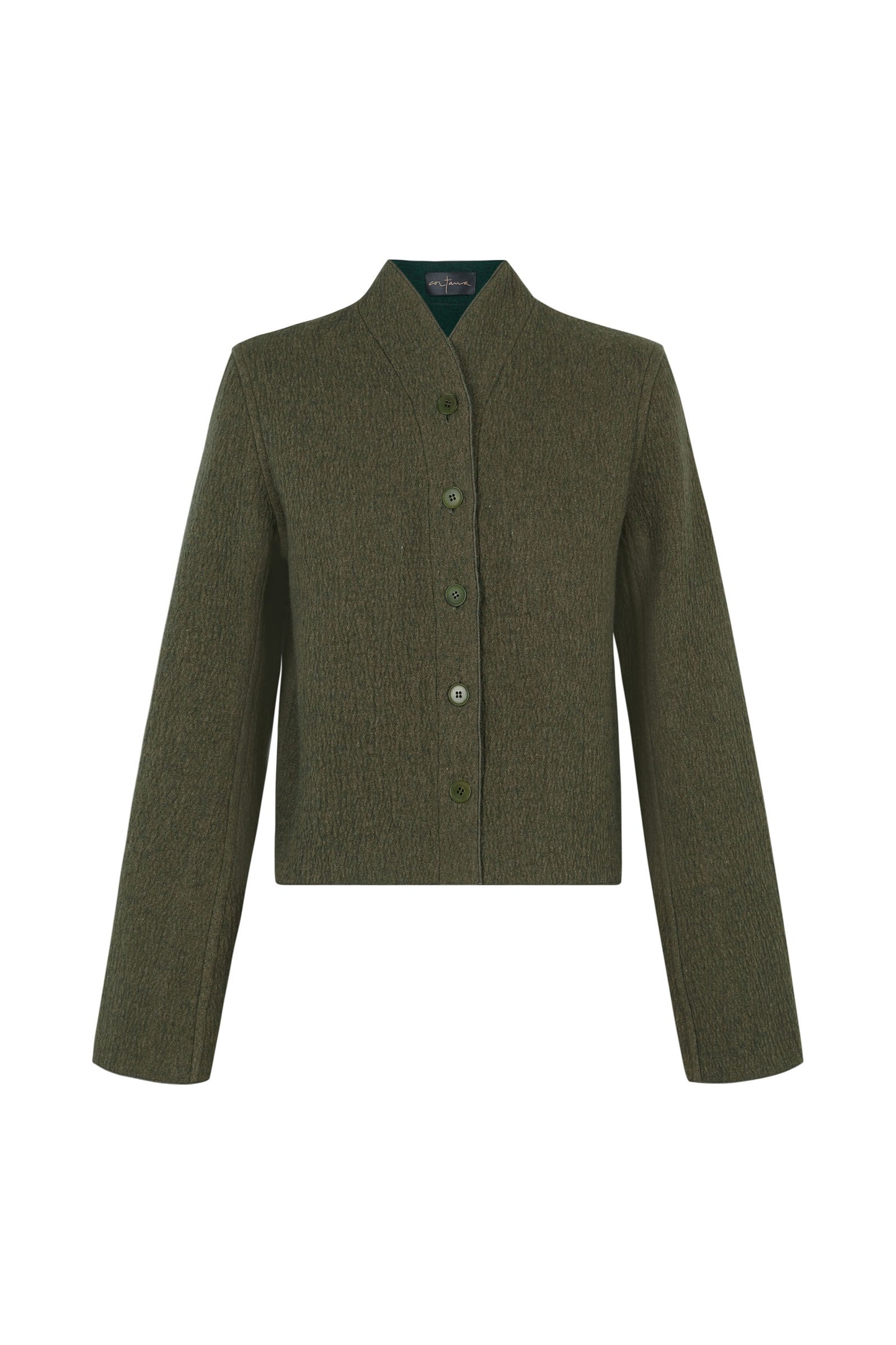 Jo, chaqueta doble faz verde