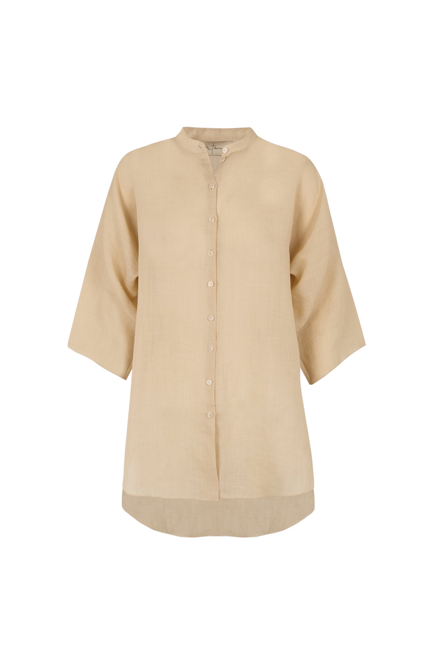 Jules, camisa en ramio beige