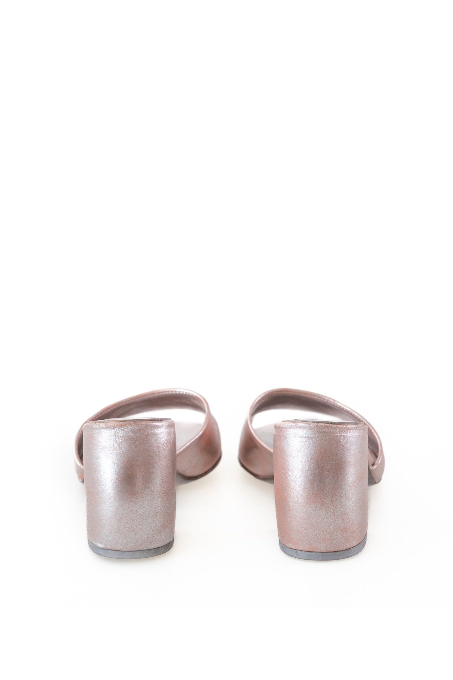 Juno, silver leather mules