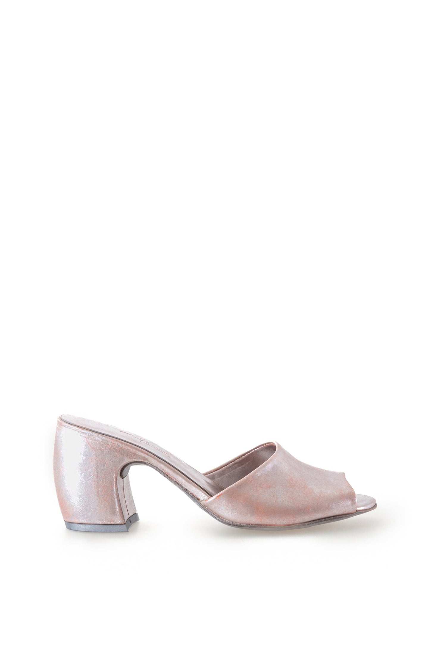 Juno, silver leather mules