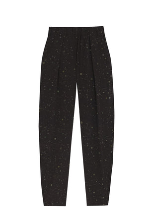 Kale, stains print stretch silk pants