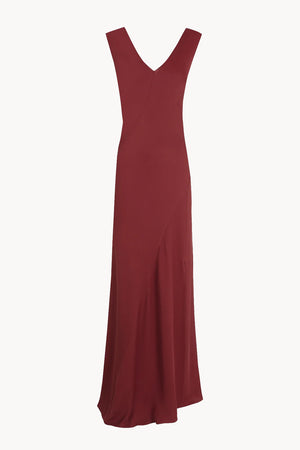 Kara, vestido de seda cereza