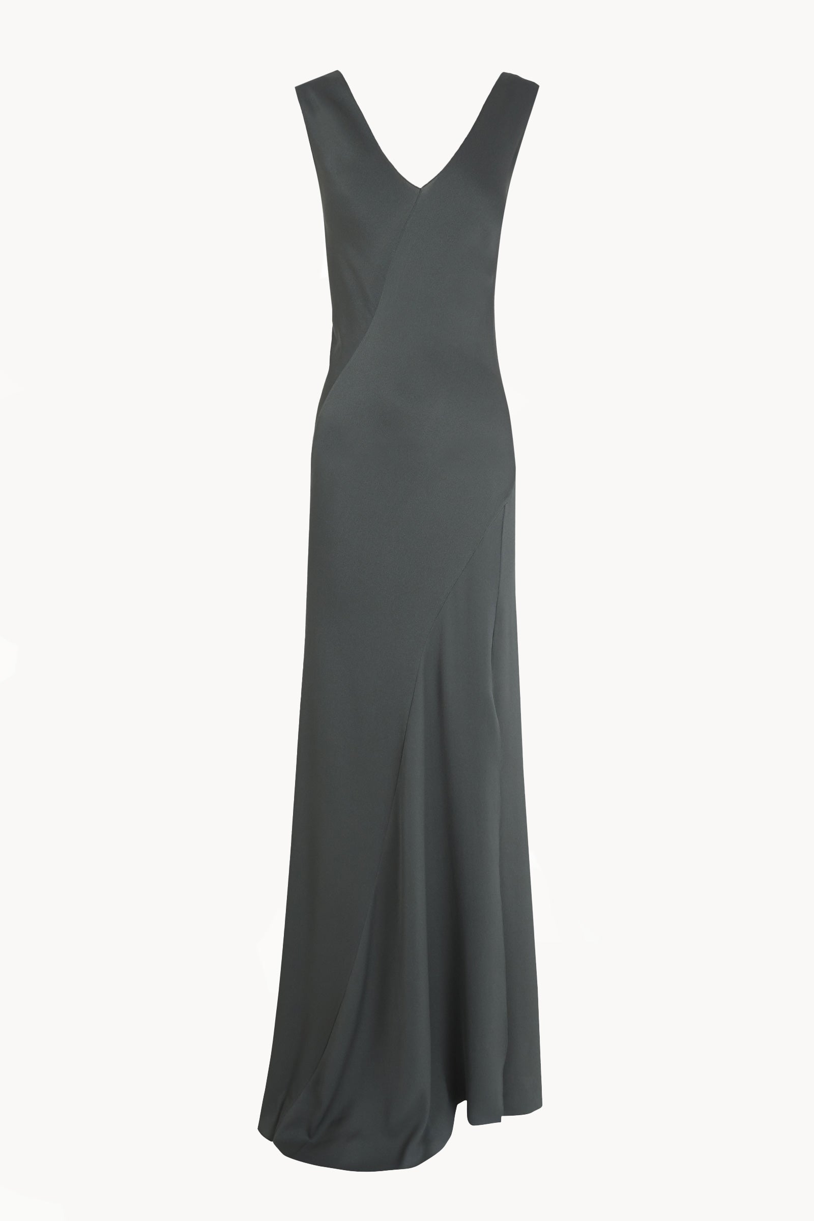 Kara, ocean green silk dress