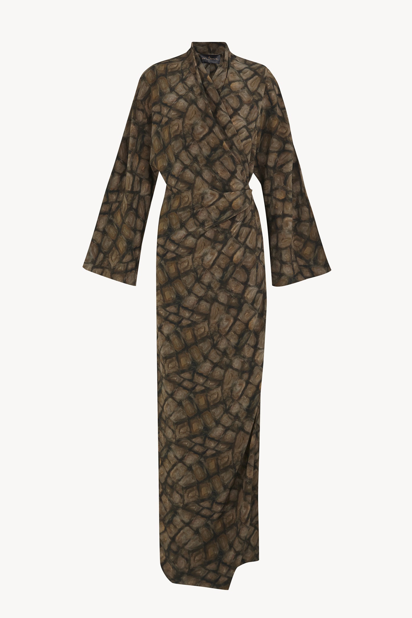 Karlie, vestido de seda deep print