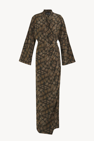 Karlie, vestido de seda deep print