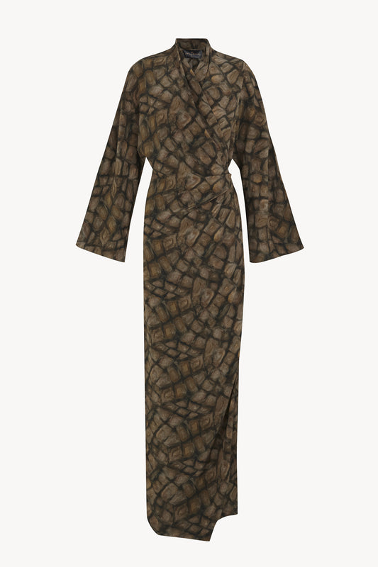 Karlie, vestido de seda deep print