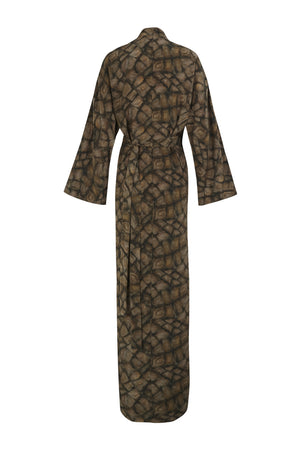 Karlie, deep print silk dress