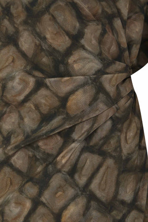 Karlie, deep print silk dress