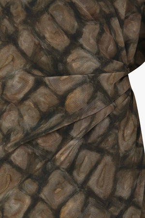 Karlie, vestido de seda deep print