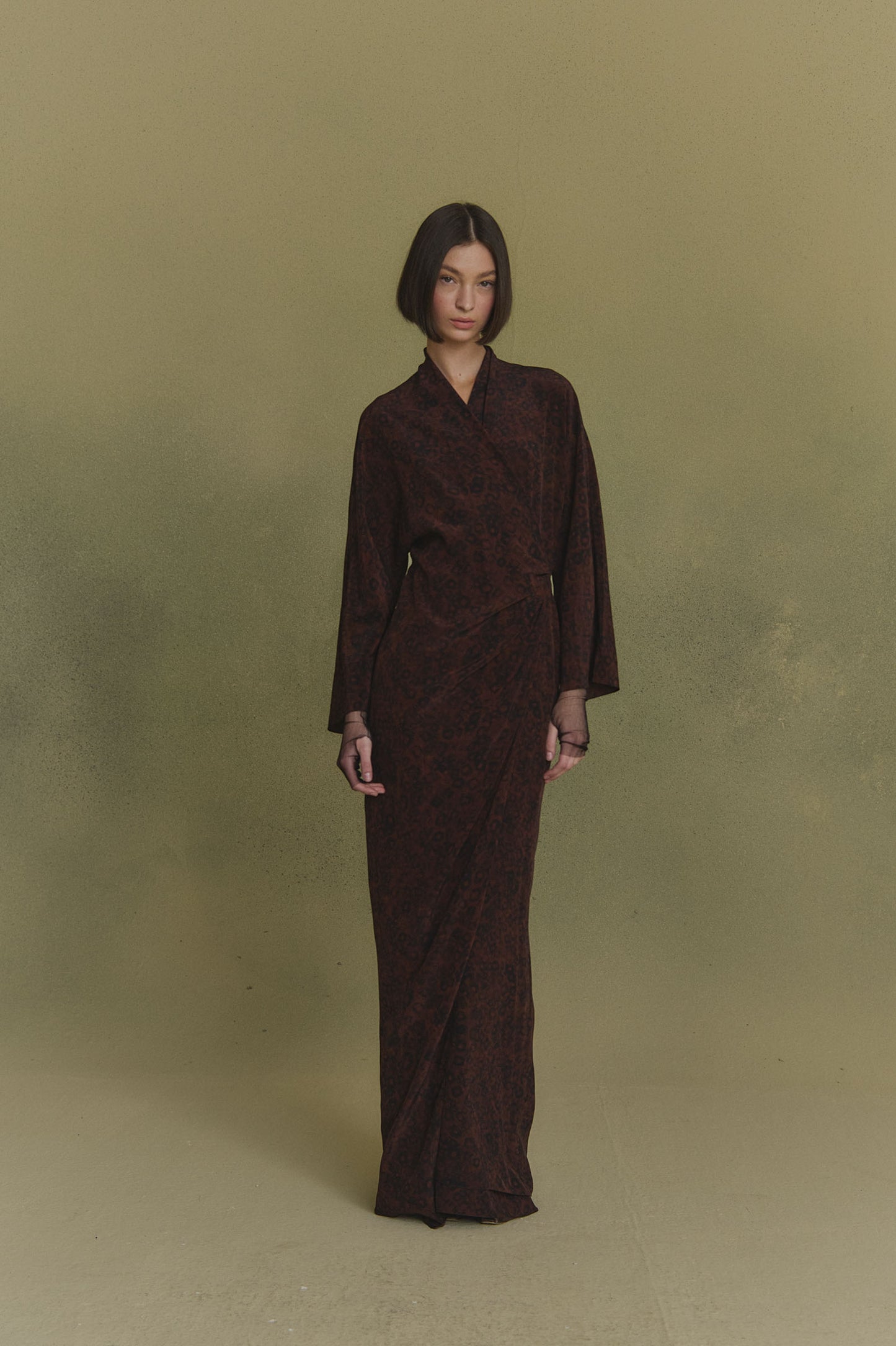 Karlie, hoop print silk dress