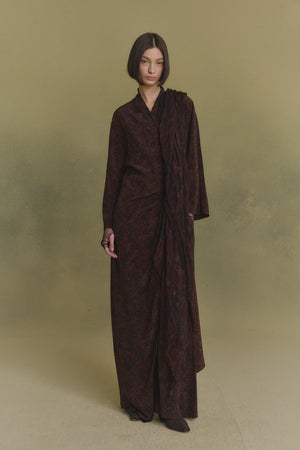 Cuento, burgundy and dark blue foulard