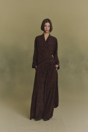 Karlie, hoop print silk pants