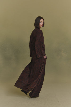 Karlie, deep print silk dress