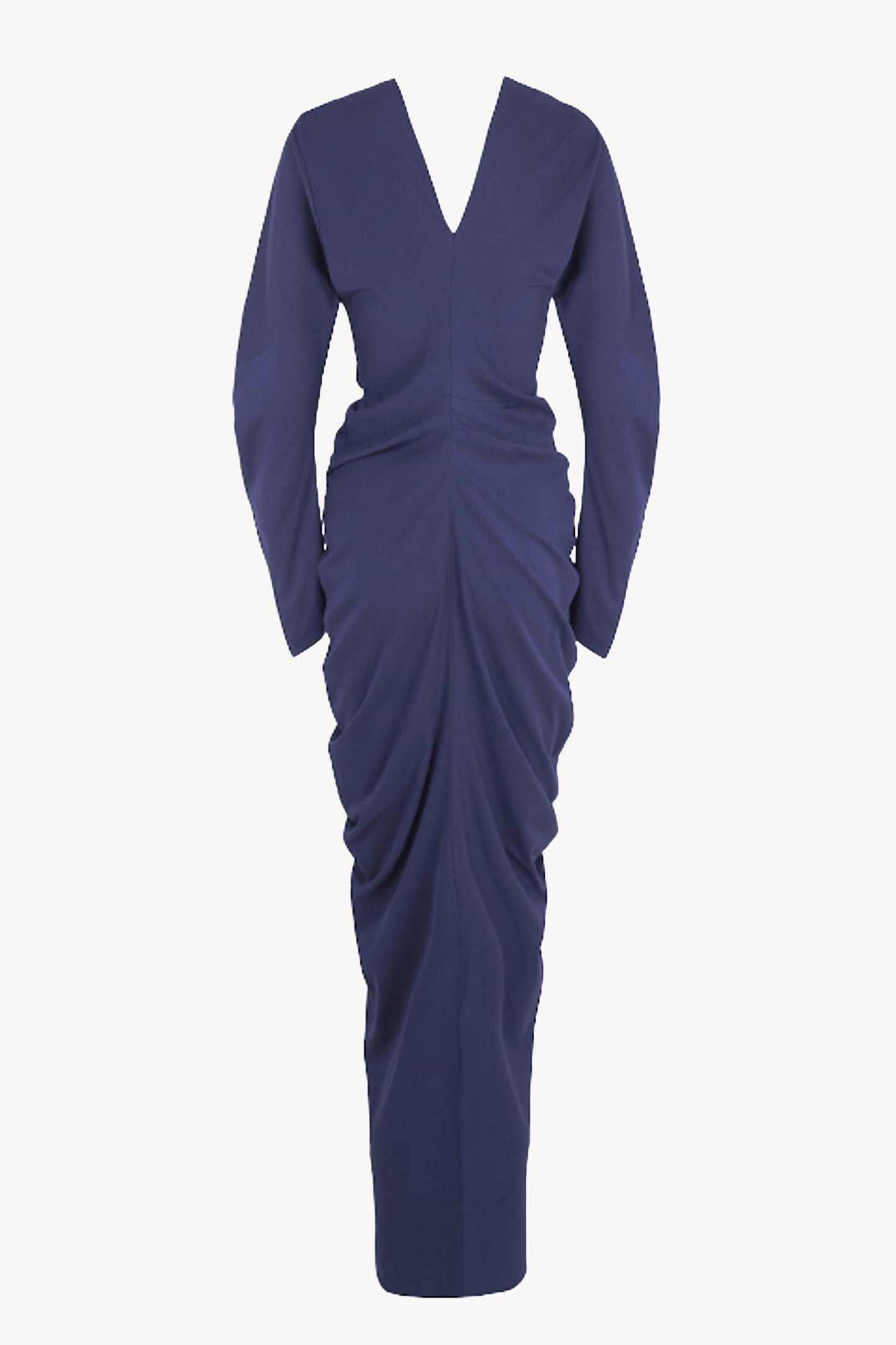 Kaz, long dress in eclipse blue silk