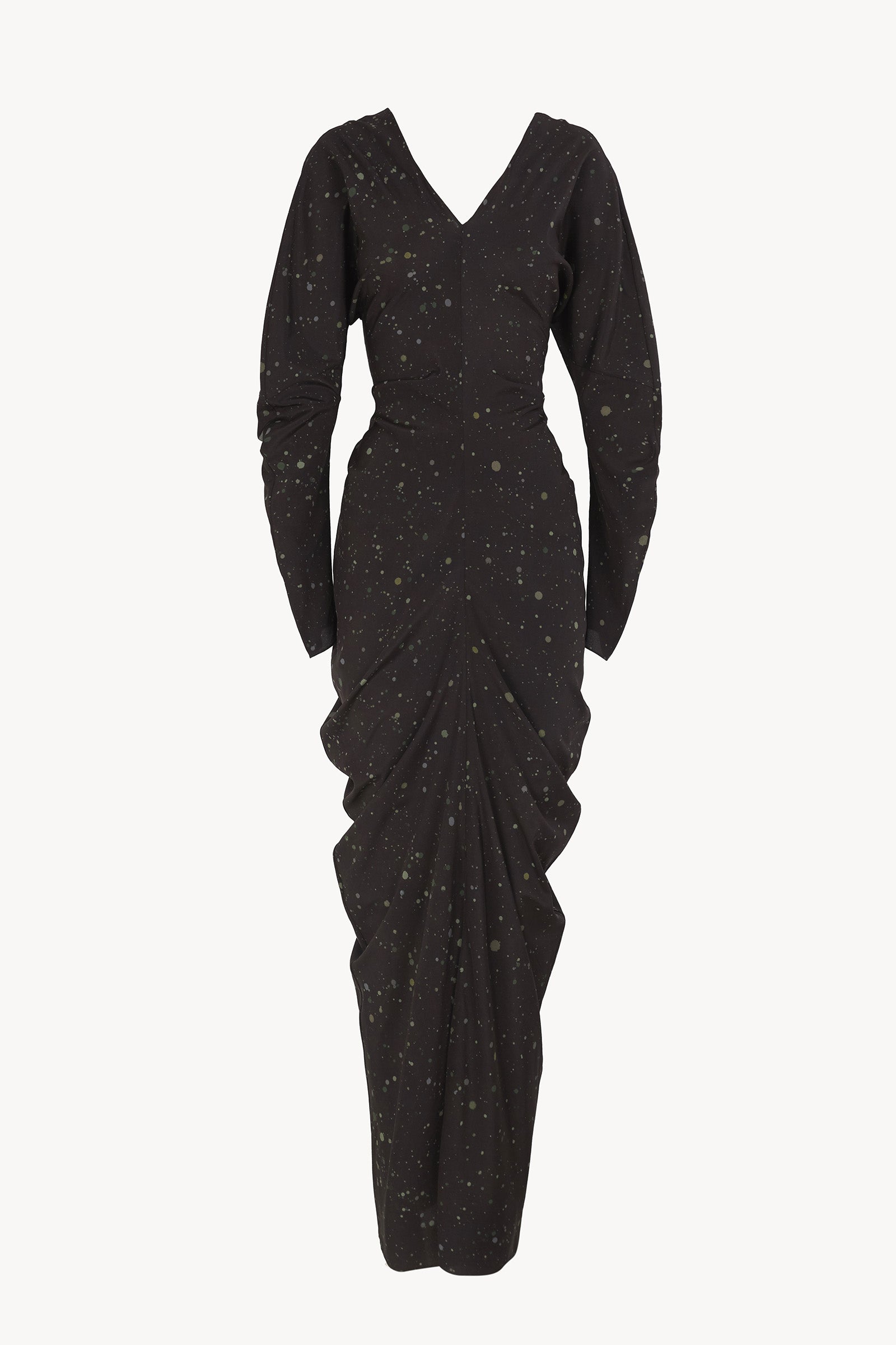 Kaz, vestido de seda stains print