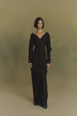 Kaz, stains print stretch silk dress