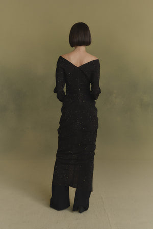 Kaz, stains print stretch silk dress