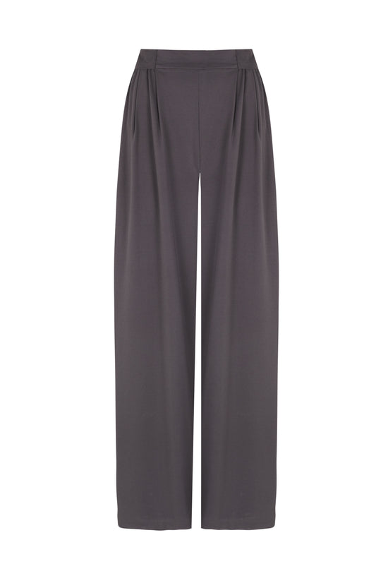 Kaz, pantalon de seda gris plomo