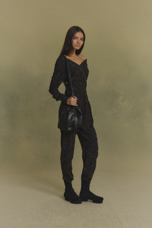 Kaz, stains print stretch silk top