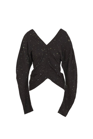 Kaz, stains print stretch silk top