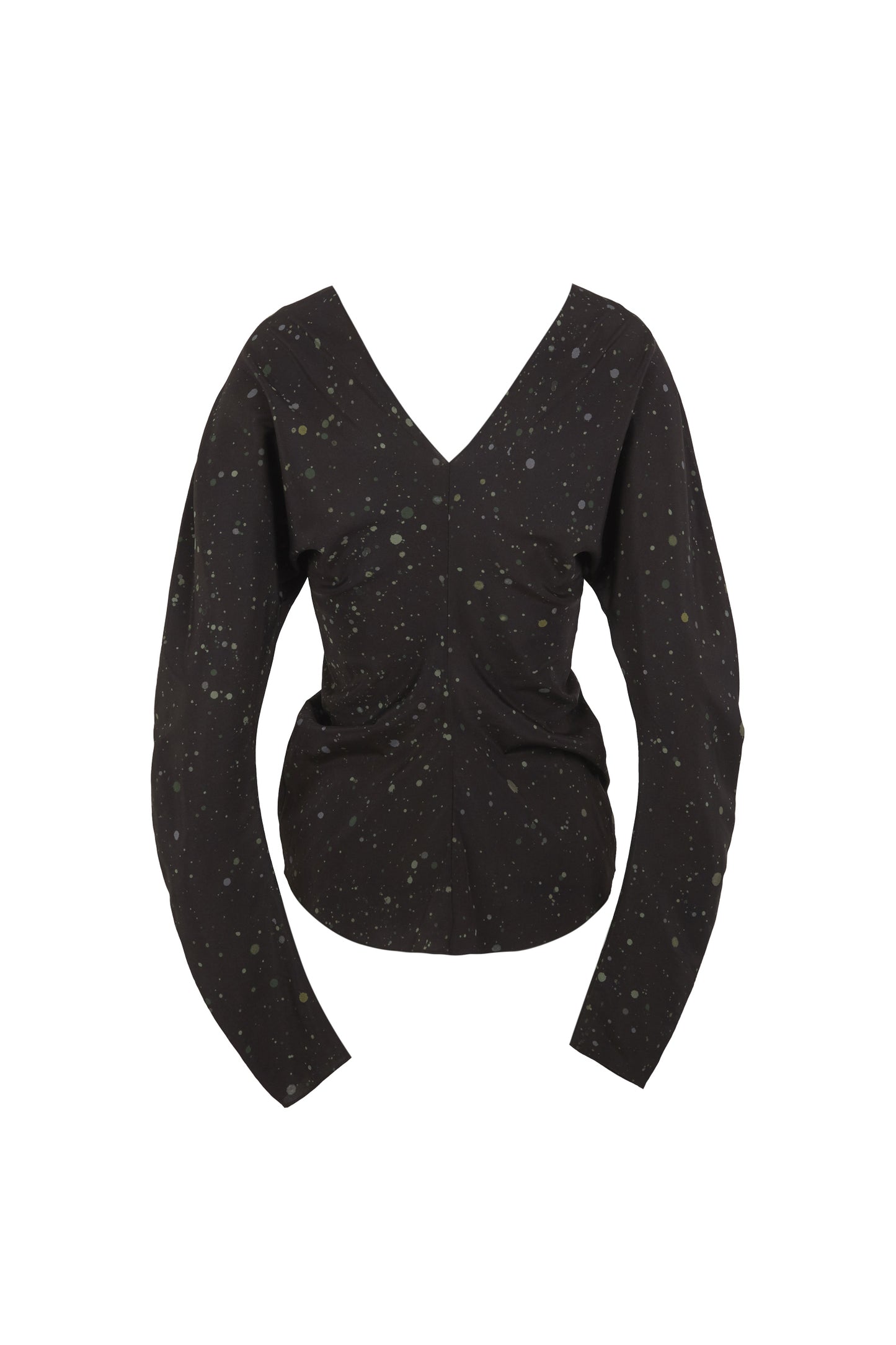 Kaz, stains print stretch silk top