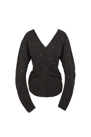 Kaz, stains print stretch silk top