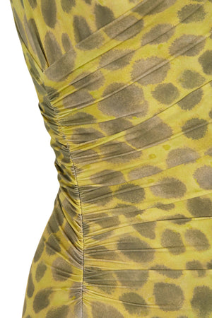 Khata, feline print swimsuit in recycled polyamide