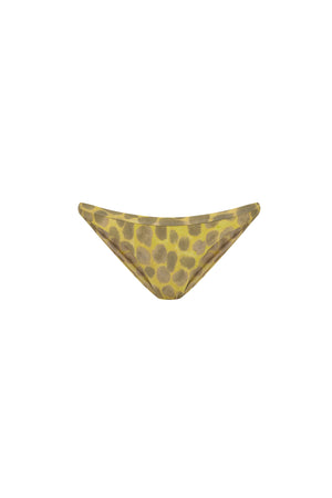 Khata, feline print bikini low brief en poliamida reciclada